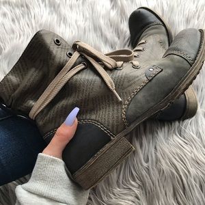Rieker Lace Up Boots